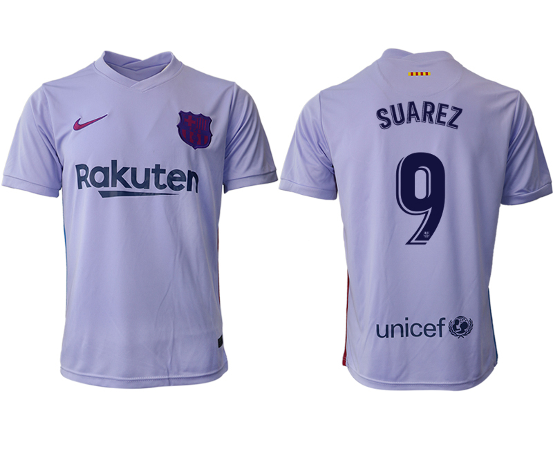 Cheap Men 2021-2022 Club Barcelona away aaa version purple 9 Soccer Jerseys